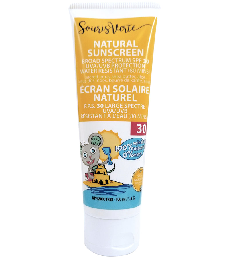 Écran solaire naturel FPS30 - Souris Verte - 100ml